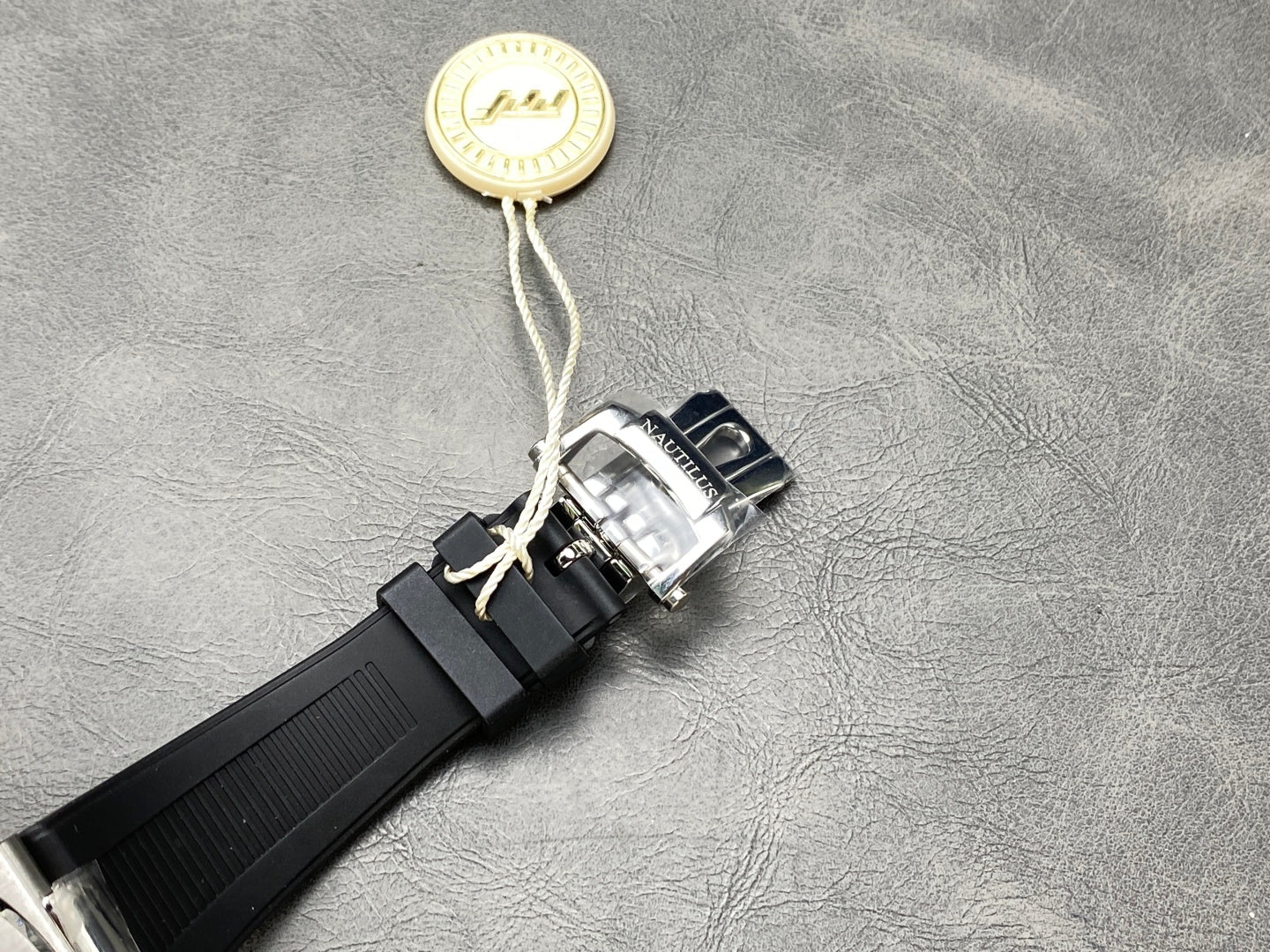 Patek Philippe Nautilus Jumbo 5711/1A White Dial on Rubber Strap