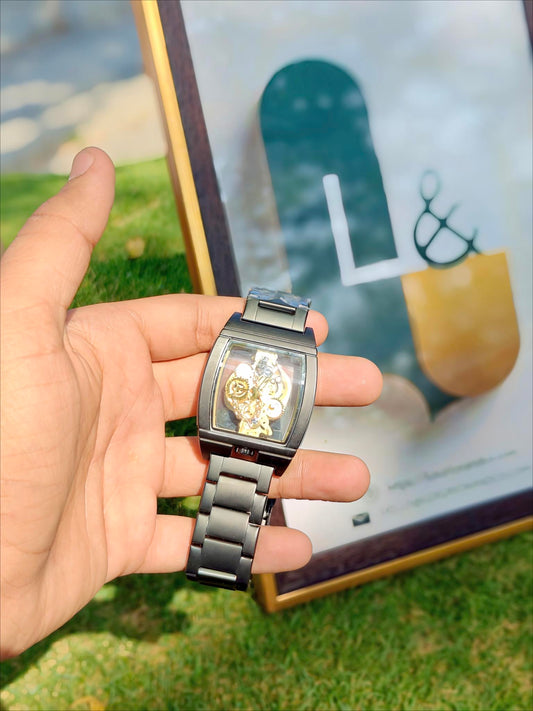 Premium Men's Watch with skeleton dial