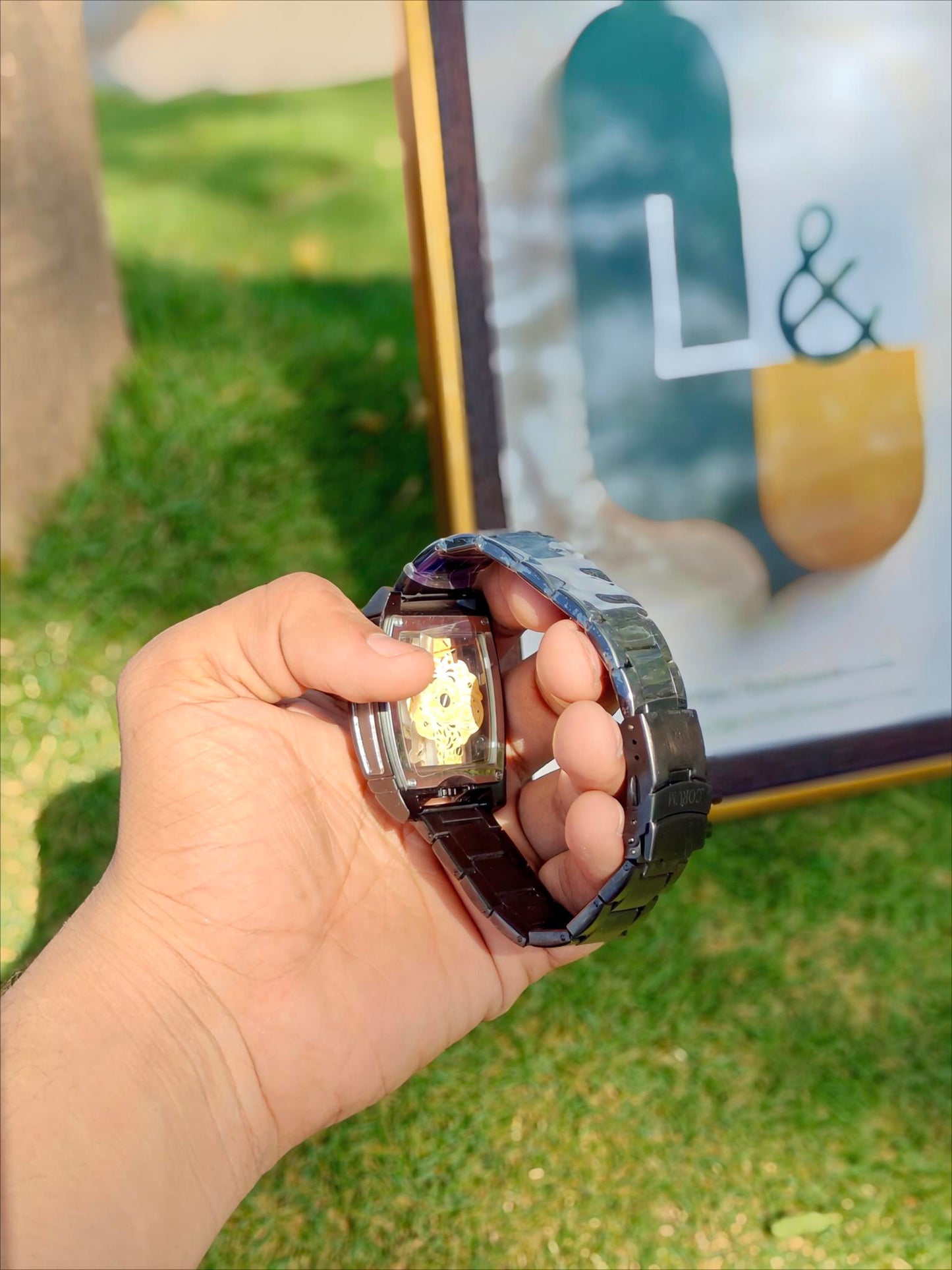 Premium Men's Watch with skeleton dial