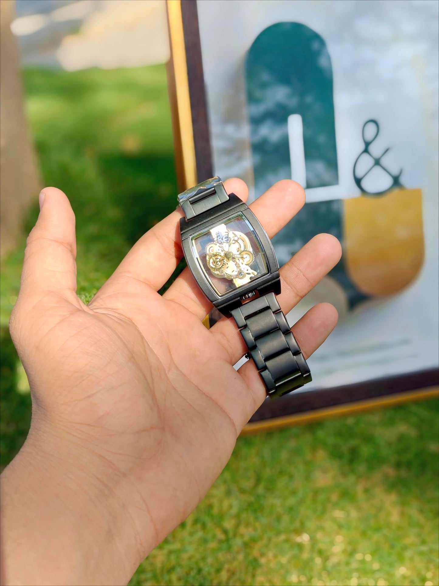 Premium Men's Watch with skeleton dial